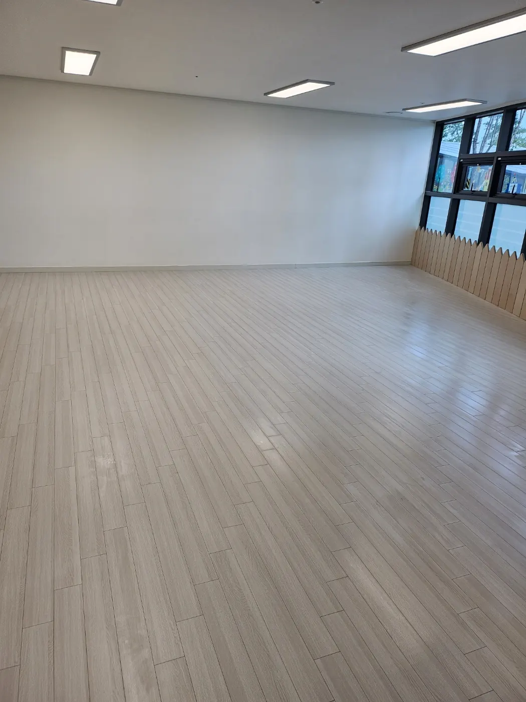 고담동 어린이집청소 시공 현장 — 교실 마감