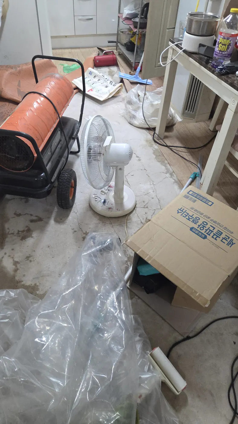 열풍 건조 — 용인 수지구 침수청소 현장