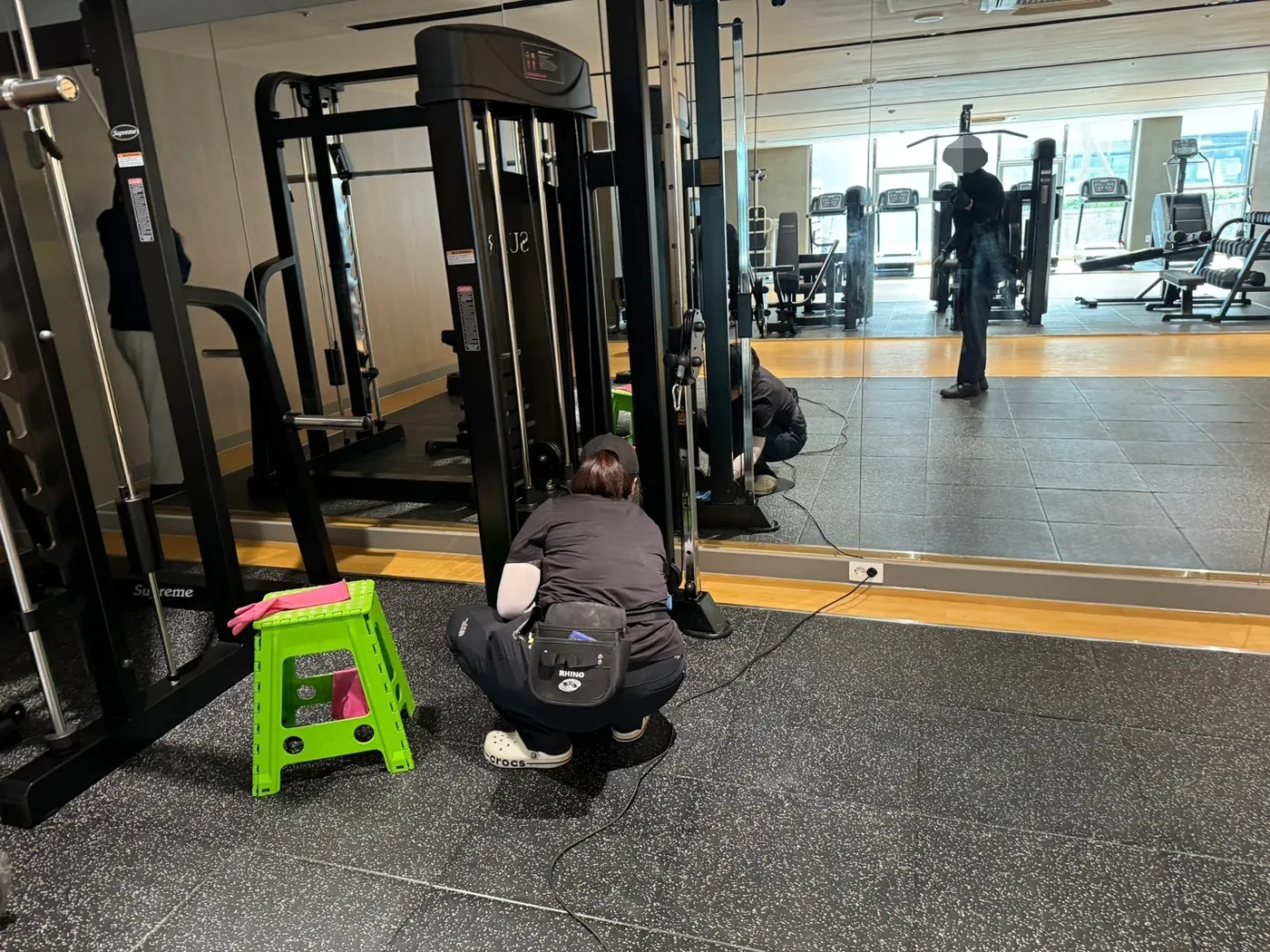 운동기구 관리 — 대포동 헬스장청소 현장