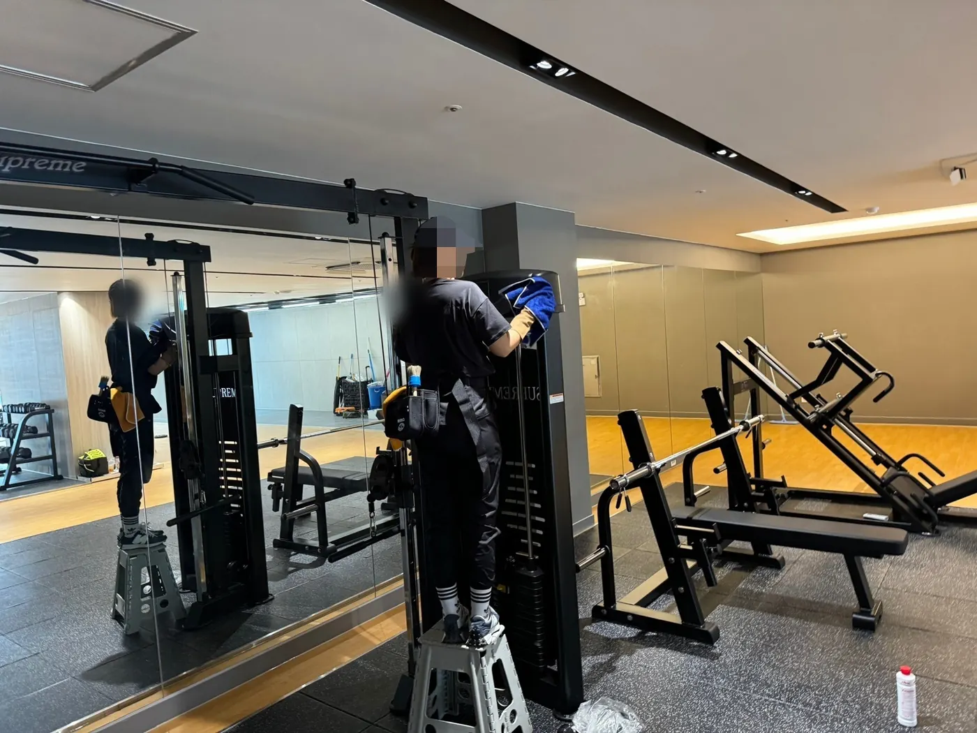 작업 진행 — 중리동 헬스장청소 현장