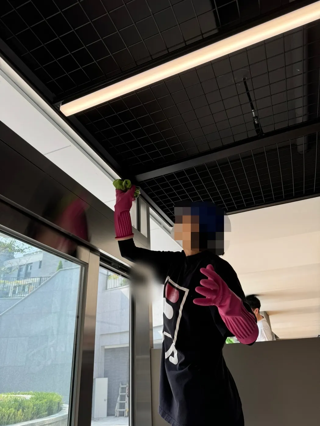 세정 진행 — 양평군 헬스장청소 현장