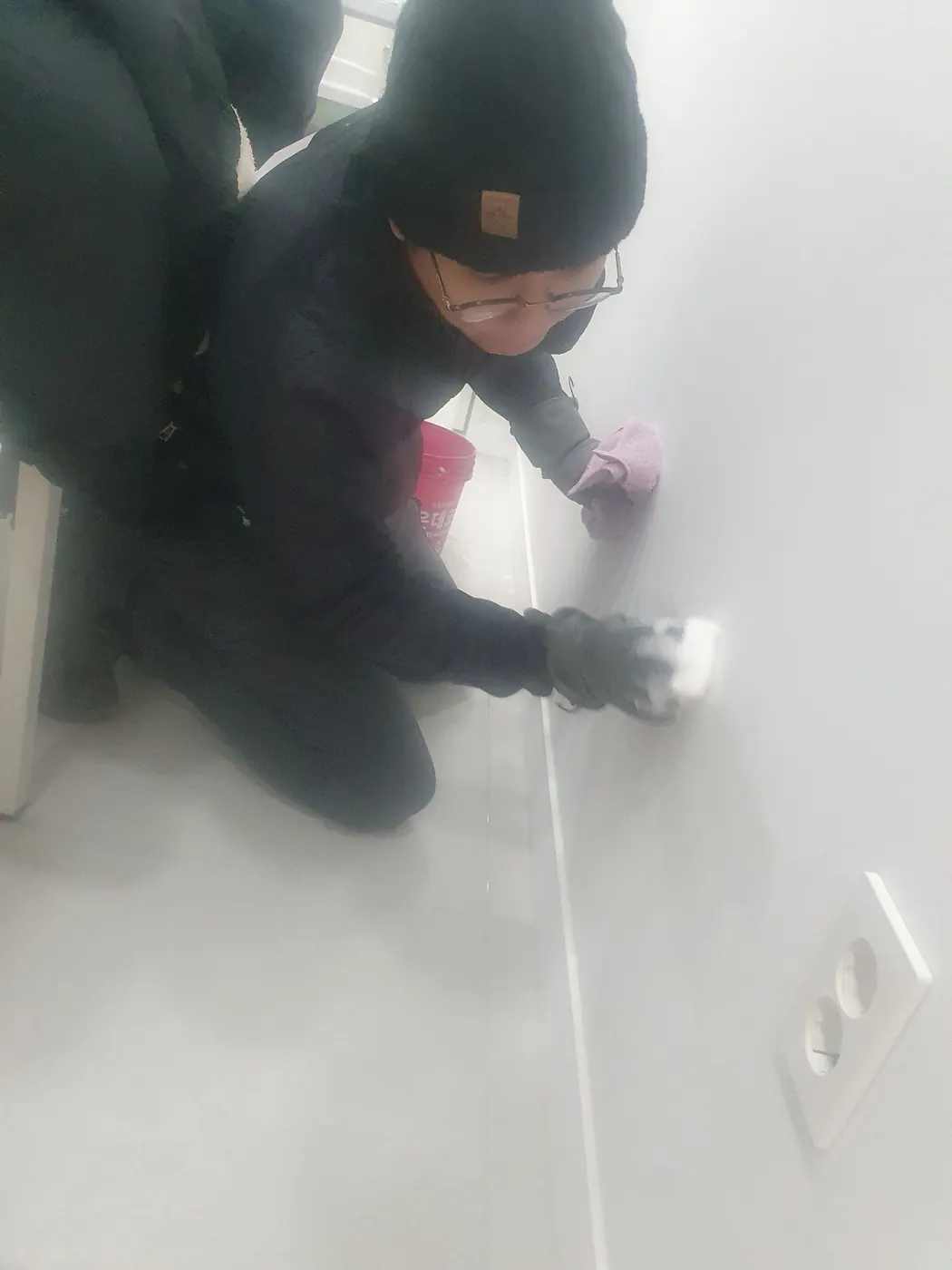 세정 진행 — 신장동 병원청소 현장
