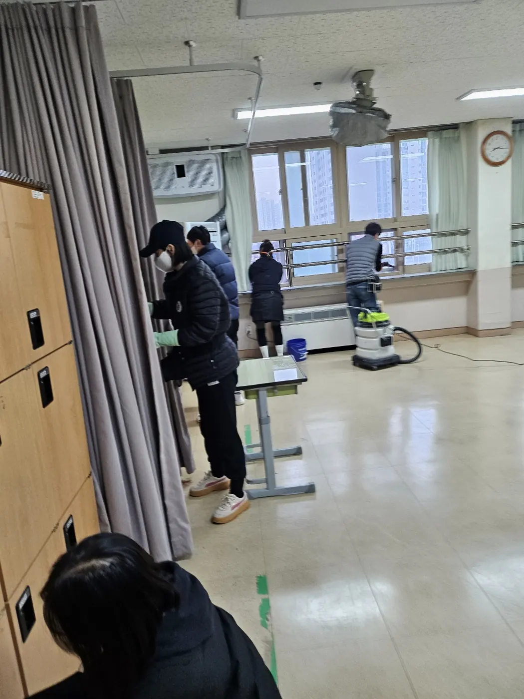세정 진행 — 고매동 학교청소 현장