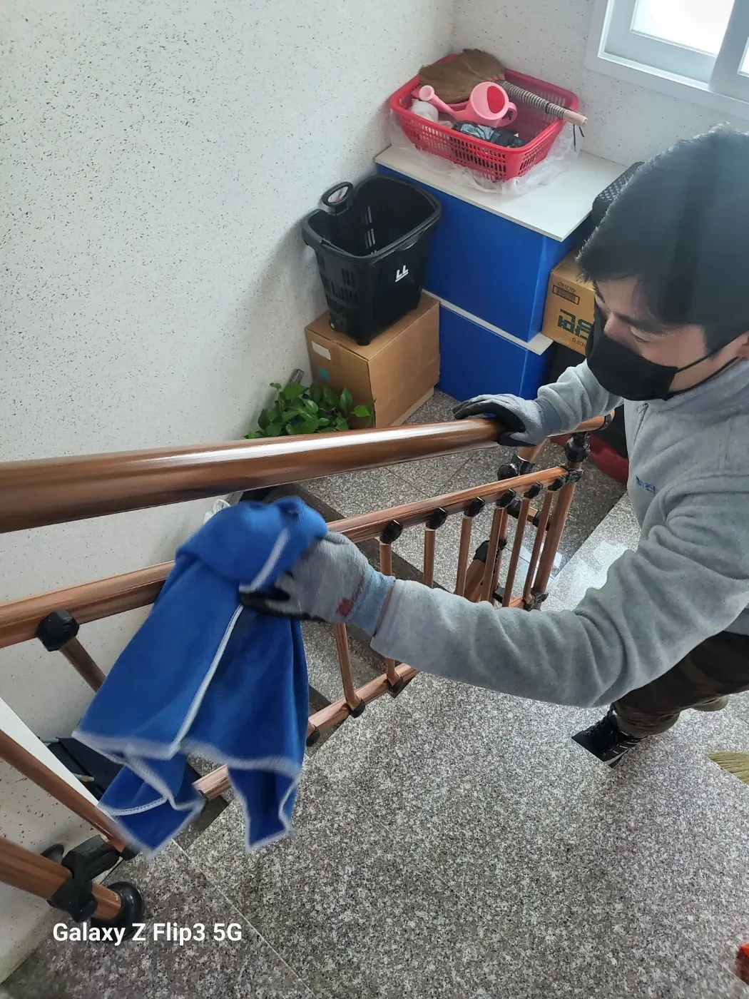 이천시 계단청소 시공 현장 — 계단실 마감